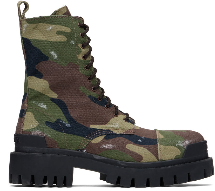 Tennarit ja kengät Balenciaga Camouflage Canvas Boots Vihreä | 786135W2EU21028