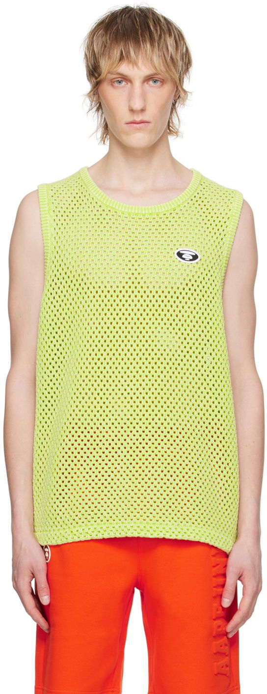 Tankkitoppi AAPE by A Bathing Ape AAPE by A Bathing Ape Patch Knit Tank Top Vihreä | AAPKNMB305XXMGRL