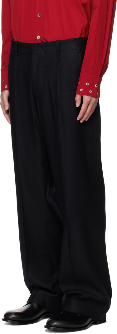Housut OUR LEGACY OUR LEGACY Borrowed Pinstripe Trousers Musta | M4254BC, 3