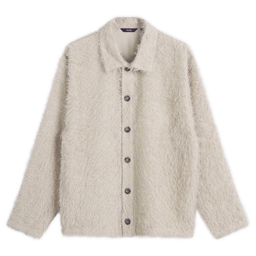 Paita BEAMS Fringe Overshirt Beige | 1111-1247-803-20