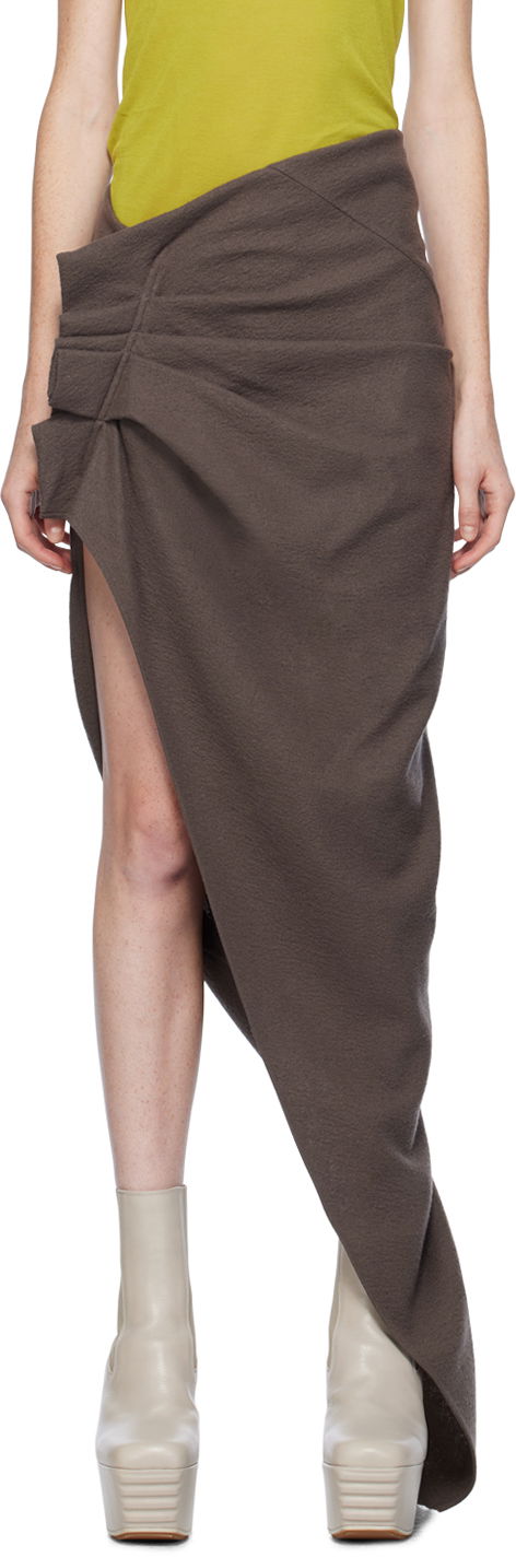 Hame Rick Owens Edfu Maxi Skirt Ruskea | RO02C1371 WN, 0