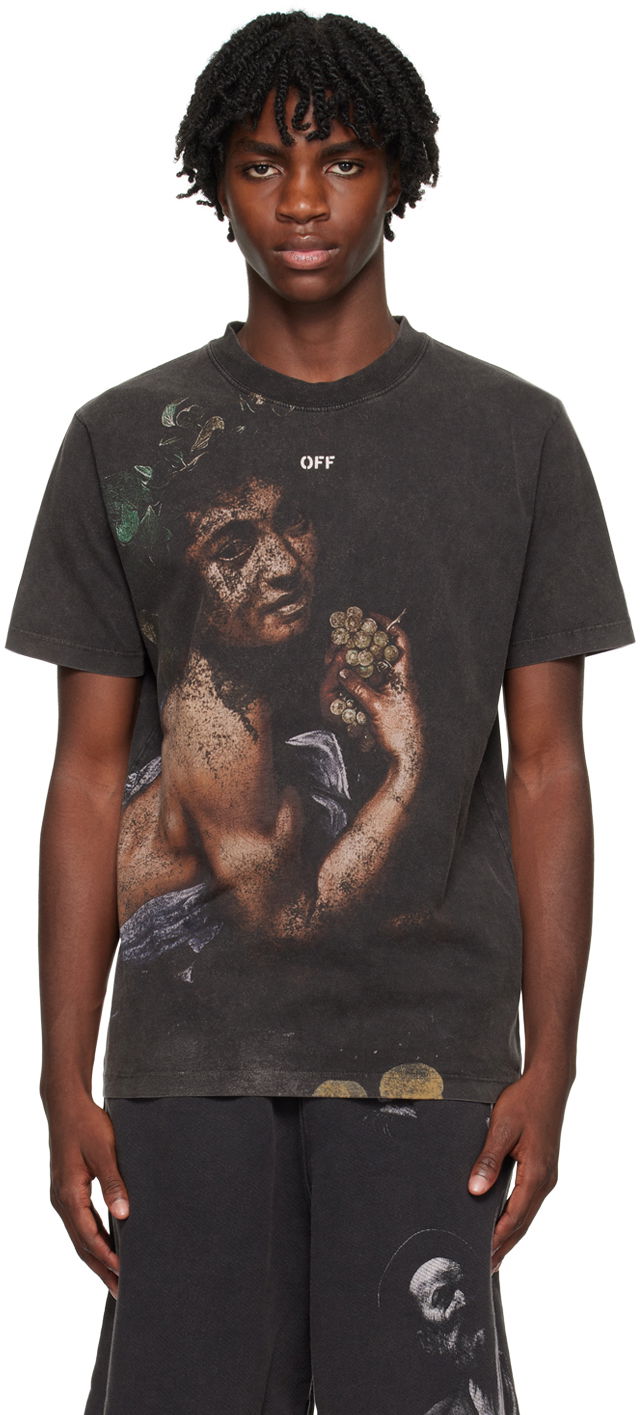 T-paita Off-White Black Bacchus T-Shirt Musta | OMAA027F23JER0051084