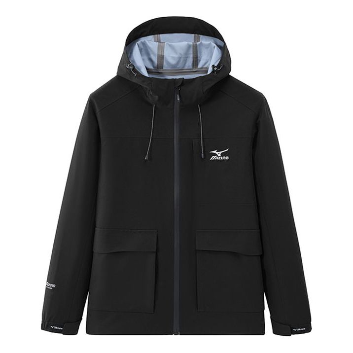 Tuulitakki Mizuno Outdoor Hooded Jacket Musta | A2CE3108