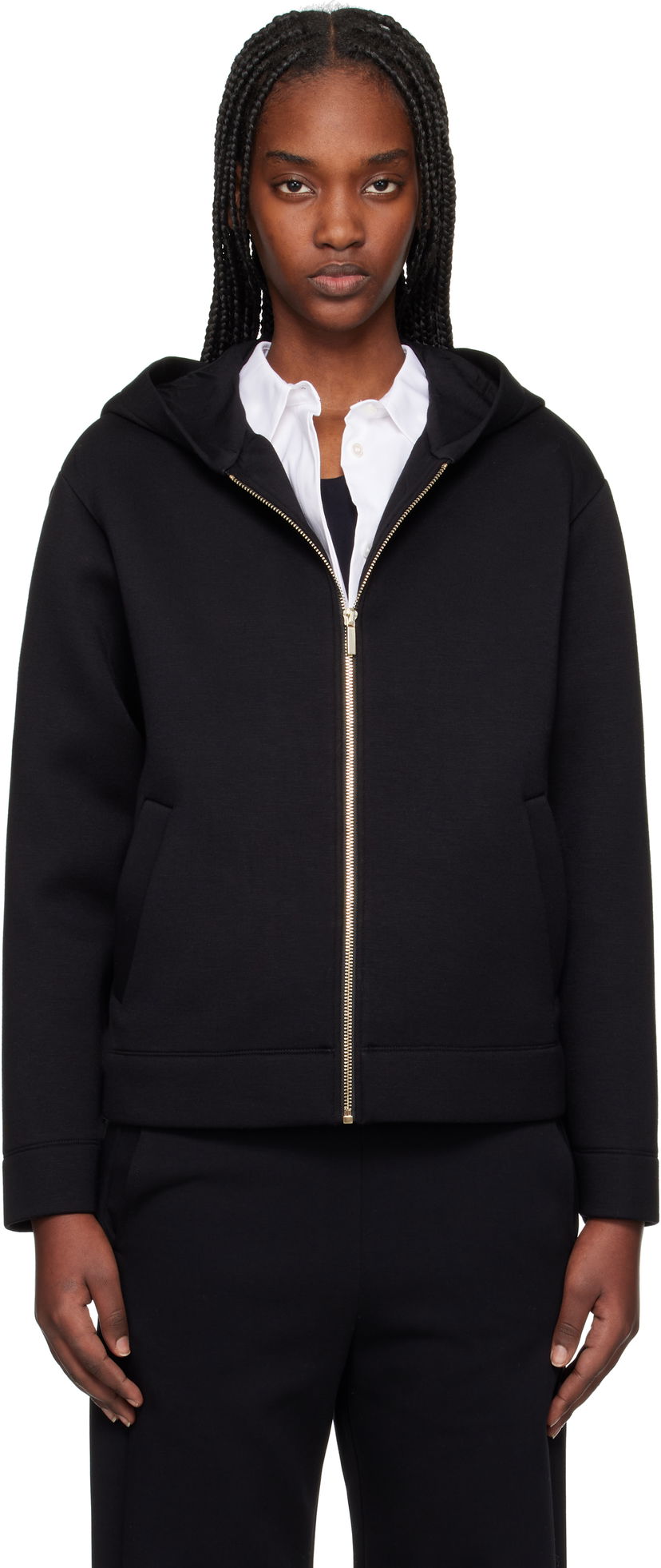 Huppari Max Mara Max Mara Andorra Scuba Hoodie Musta | 2519911031600
