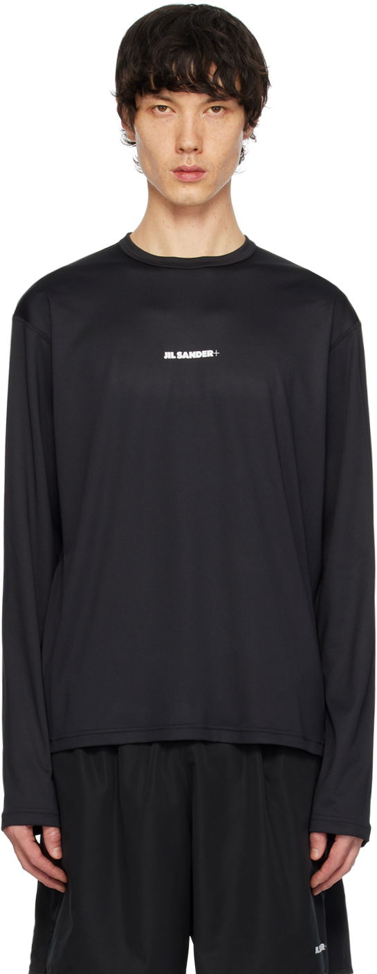T-paita Jil Sander Printed T-Shirt Musta | J47GC0022_J20033