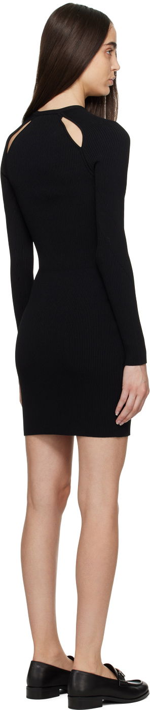 Mekko rag & bone Rag & Bone Asher Shoulder Cutout Ribbed Knit Minidress Musta | WAS22HS048YL48, 2