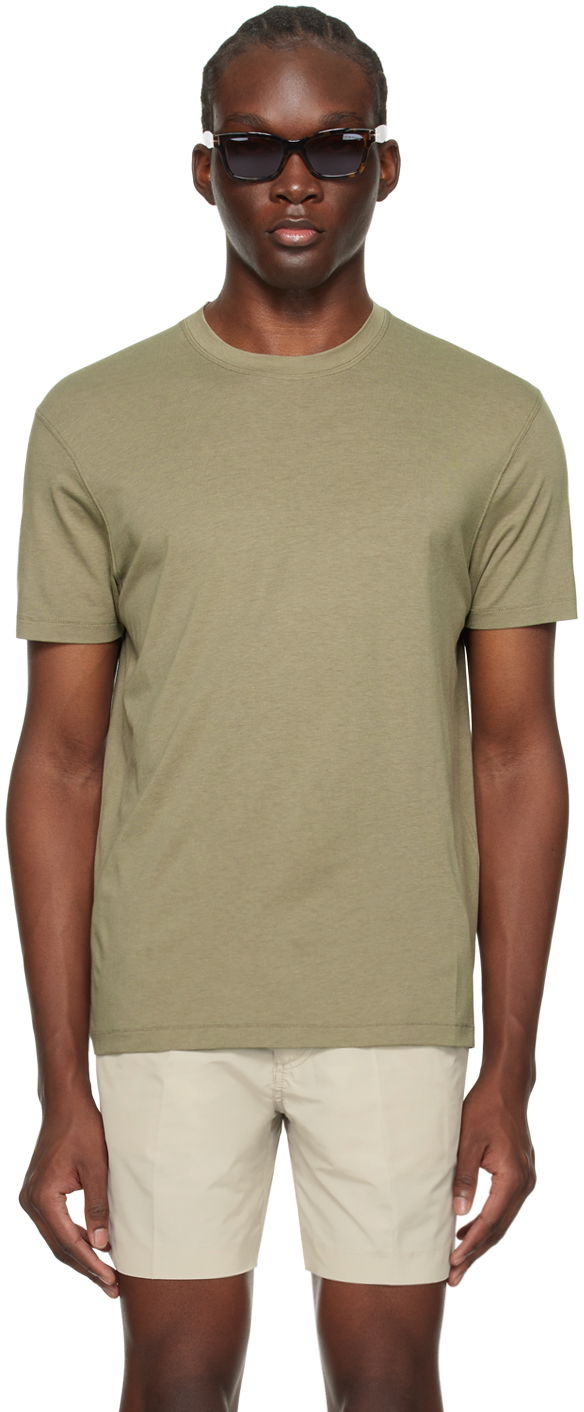 T-paita Tom Ford TOM FORD Crewneck T-Shirt Vihreä | JCS004-JMT002S23FG345