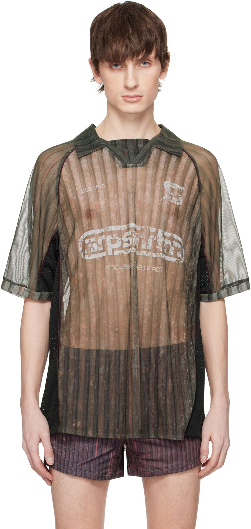Jersey Serapis Serapis Stripes Football Polo Vihreä | SS25_FT_7S