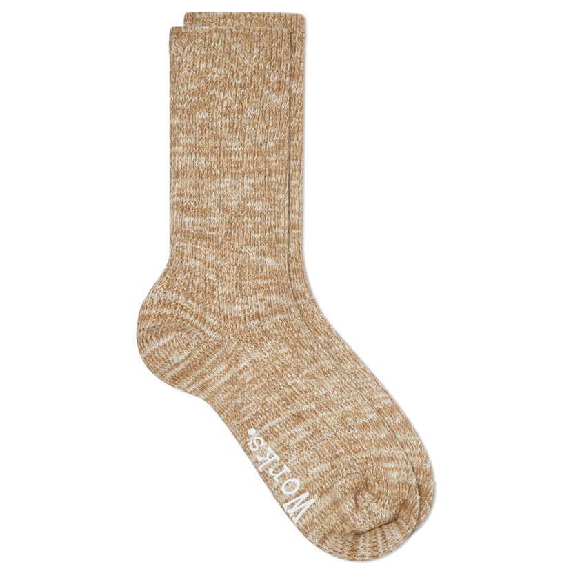 Sukat Universal Works Universal Works Slub Socks, Size Medium Ruskea | 23771-DSN