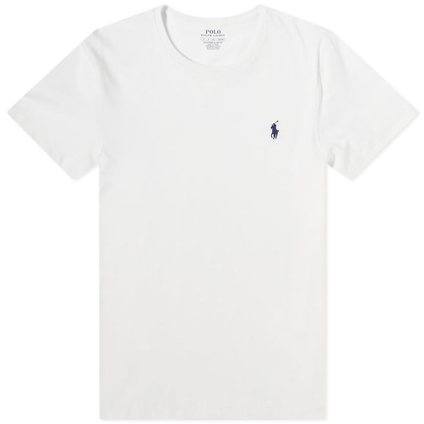 T-paita Polo by Ralph Lauren Ralph Lauren Custom Slim Fit T-Shirt Valkoinen | 710671438186