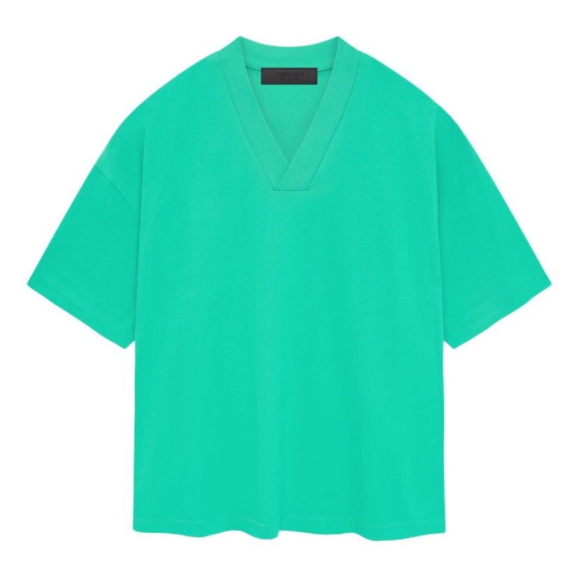 T-paita Fear of God Essentials V-Neck T-Shirt Vihreä | 125SP244212F