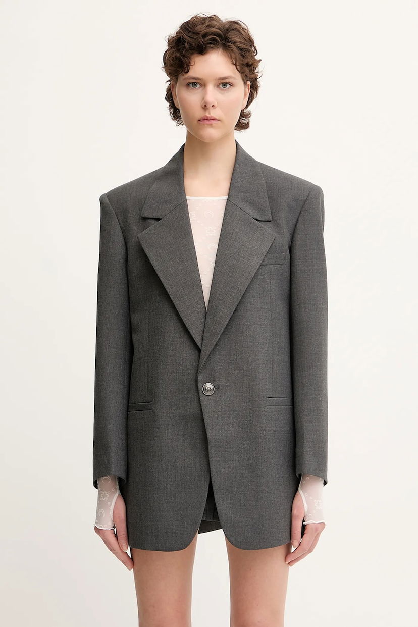 Takki Marine Serre Marine Serre Regenerated Tailoring Boxy Blazer Harmaa | UJA066A.DWOV0057