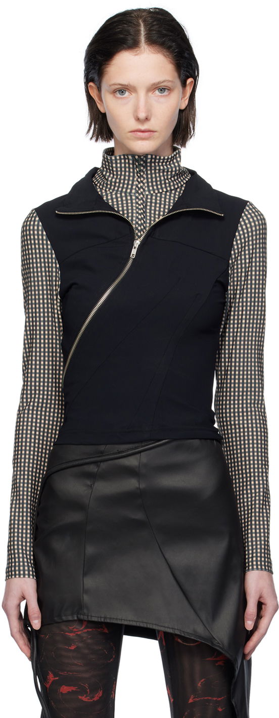 Villapaita Ottolinger Ottolinger Double Collar Turtleneck Top Musta | 501501