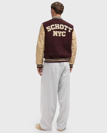 Takki Schott NYC Varsity Jacket Burgundia | LC8705-BORDEAUX-BEIGE, 2