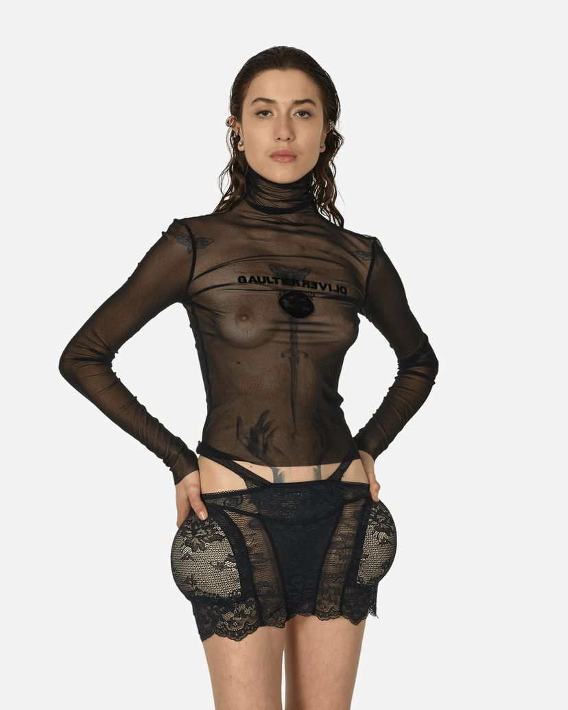 Hame Jean Paul Gaultier Shayne Oliver Turtleneck Top Musta | TO187I-T001 0000