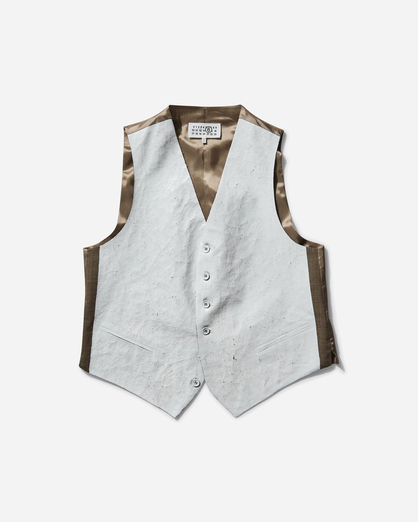 Liivi Maison Margiela Half Painted Waistcoat Valkoinen | SH2FB0008 002F