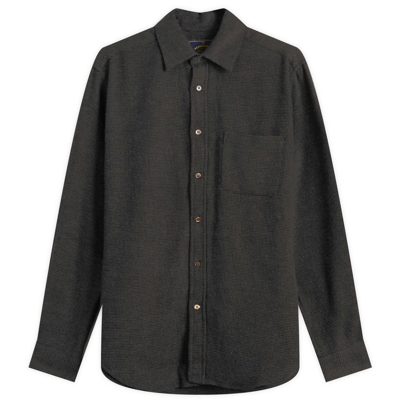 Paita Portuguese Flannel Sounds Micro Check Shirt, Size Small Harmaa | AW25069-BRN