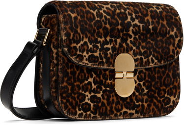 Olkalaukku A.P.C. Small Grace Leopard Print Crossbody Bag Ruskea | PXCAU-F61413, 1