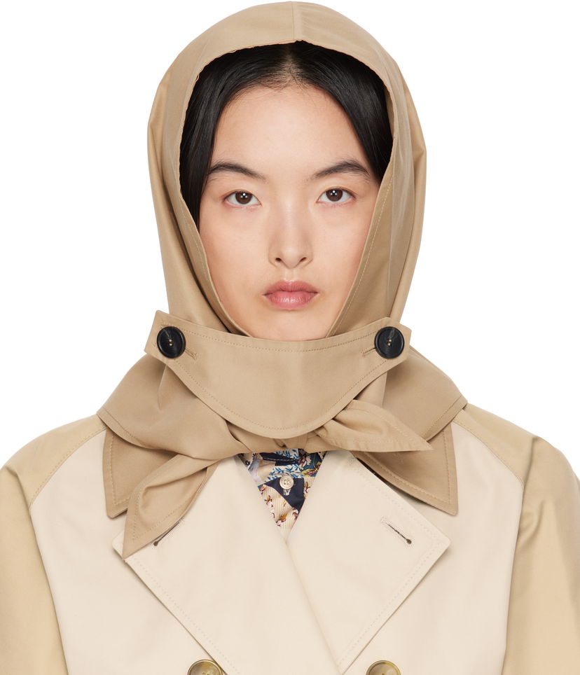 Huivi Max Mara Weekend Max Mara Spiga Cotton Hood Beige | 2515571074600