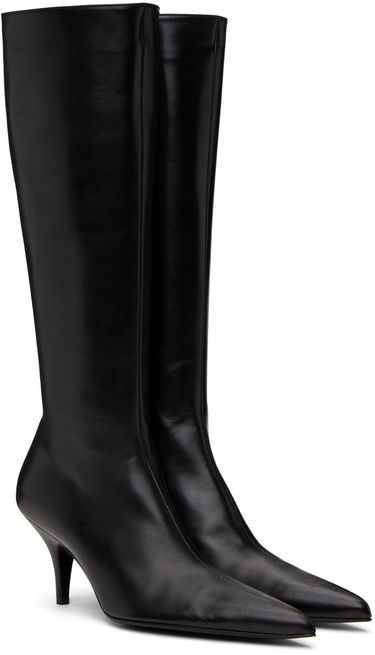 Kengänhoito The Row The Row Sling Tall Kitten Heel Boots Musta | F1411-L68, 3