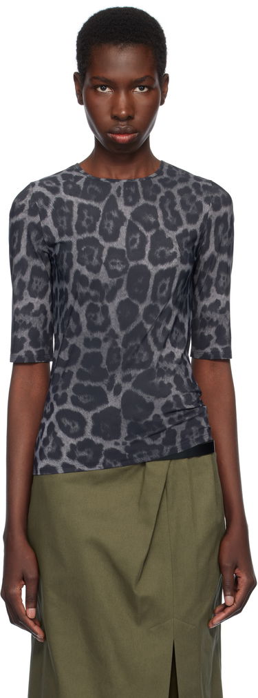 T-paita Stella McCartney Stella McCartney Leopard Print T-Shirt Musta | 6J04113SQA08, 0