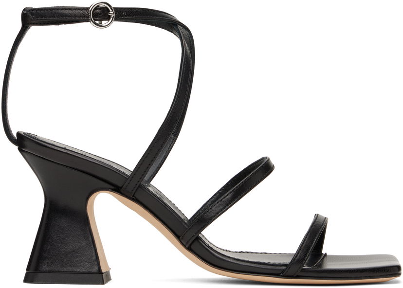 Asusteet Aeyde Aeyde Edda Leather Heeled Sandals Musta | A11-HS-HLMS75CH152-SS25-800-007