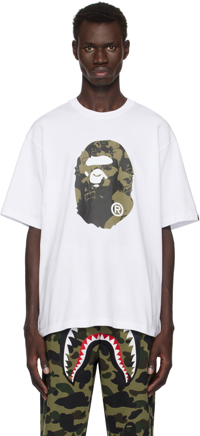 T-paita BAPE Relaxed Fit T-shirt Valkoinen | 001TEK801306M