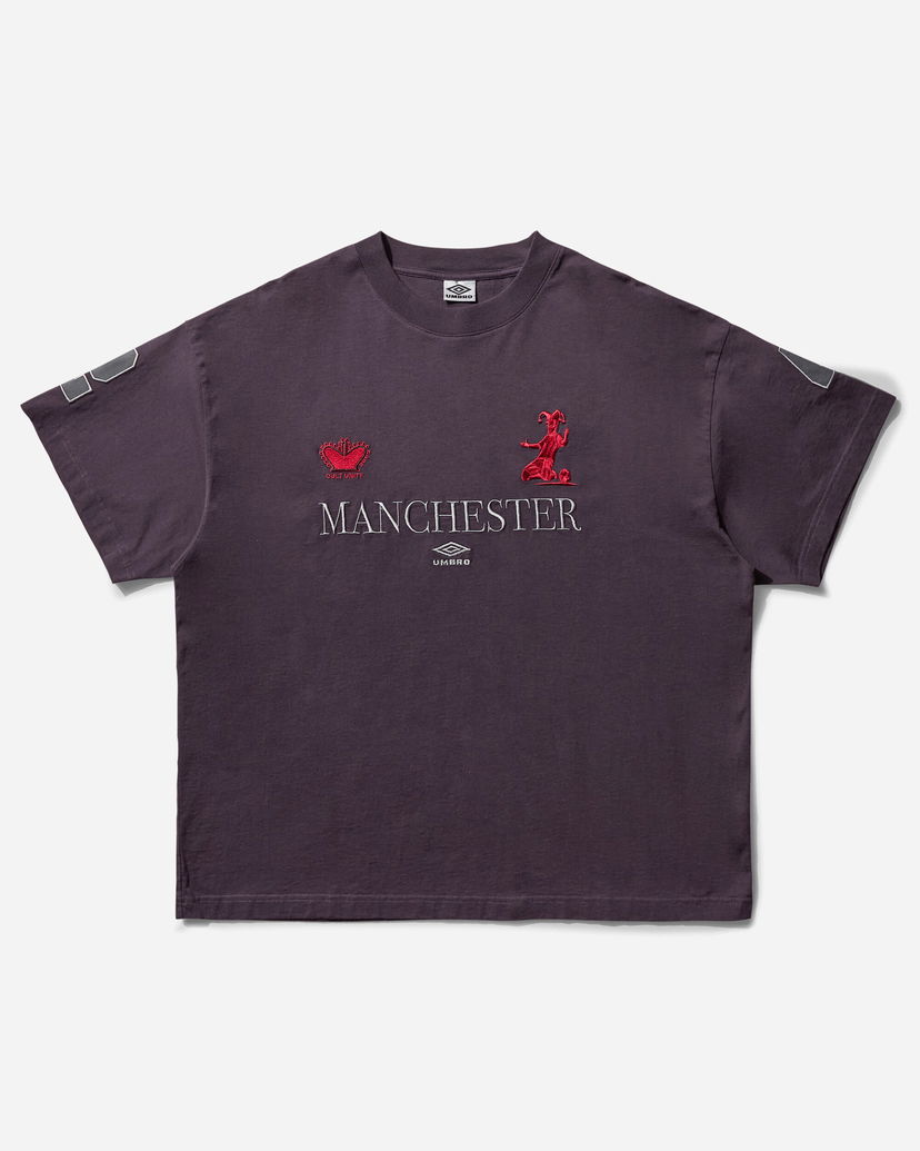 T-paita Umbro Manchester Embroidered Crown and Jester T-Shirt Violetti | UBMW0397JY121 PLE0003