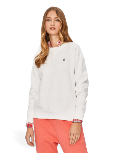 Huppari Polo by Ralph Lauren Embroidery Sweater Valkoinen | 211794395002