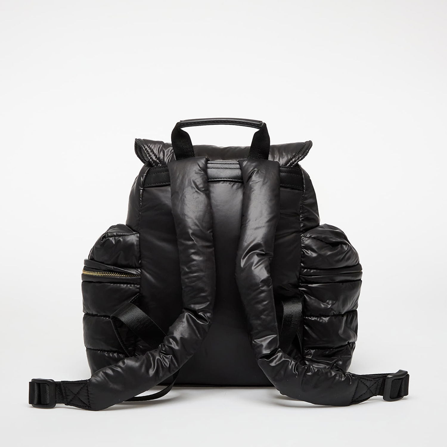 Reppu GUESS Nylon Padded Flap Backpack with Gold Hardware Musta | V5BZ13WF820-JBLK, 1
