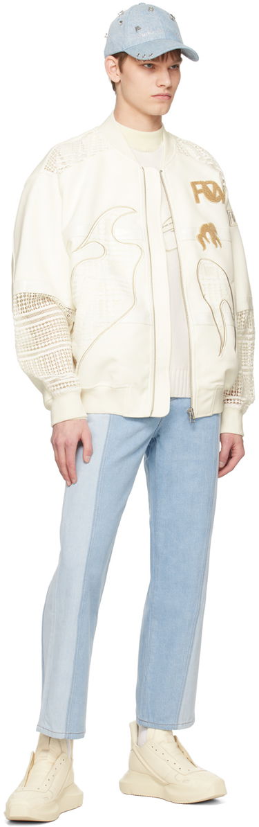 Villapaita Feng Chen Wang Feng Chen Wang Distressed Vest Valkoinen | FUS15KT06, 3