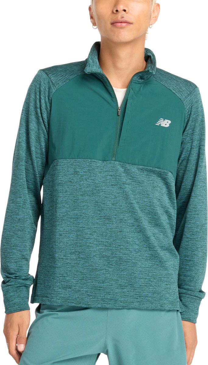 Huppari New Balance Athletics Heat Grid 1/2 Zip Vihreä | mt43204-nus