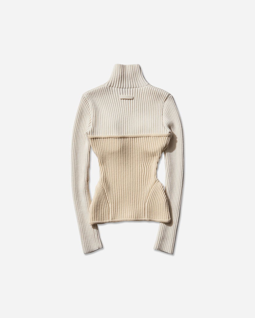 Villapaita Jean Paul Gaultier Corset Turtleneck Sweater Valkoinen | 2503WPO005K001 0103