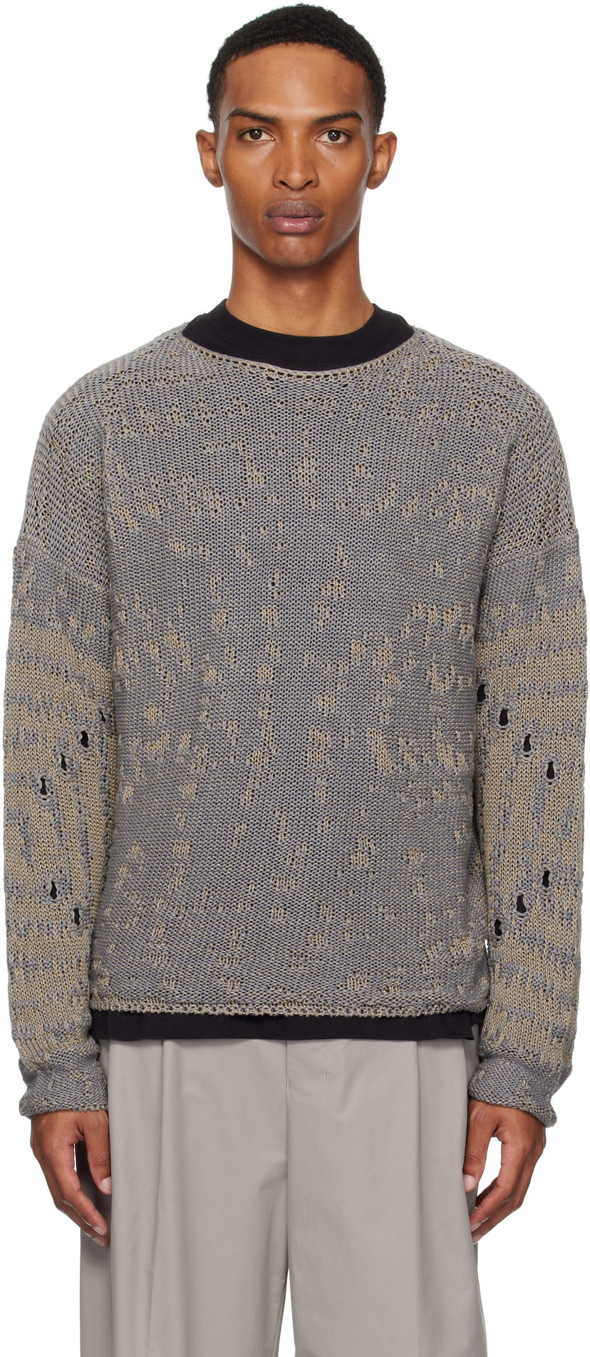 Villapaita ROA ROA Vortex Crewneck Sweater Harmaa | RBMW0439YA62
