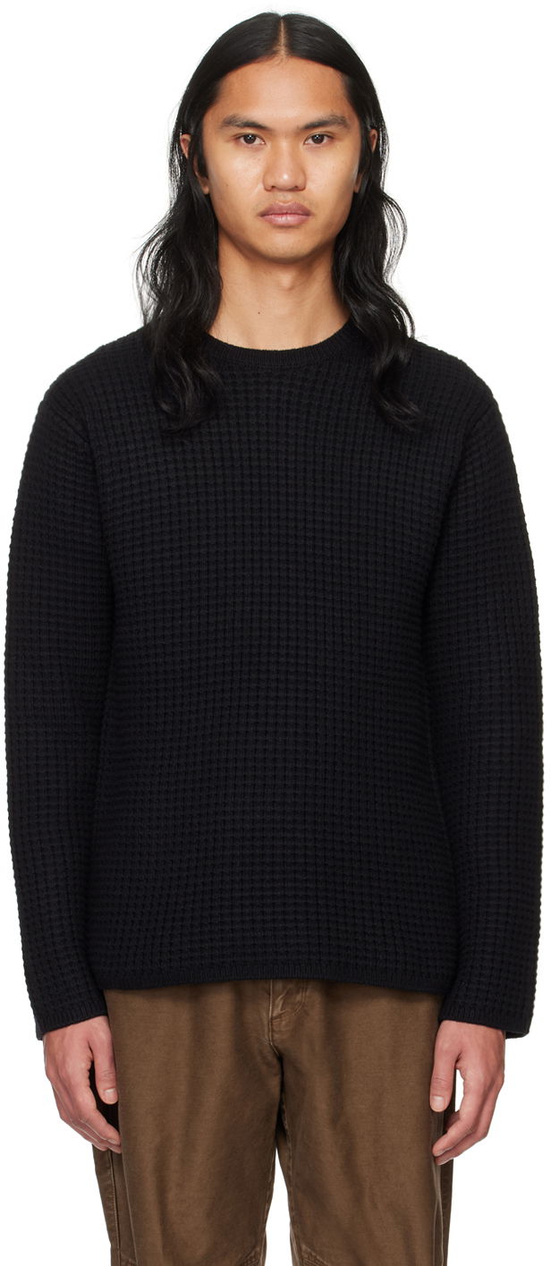 Villapaita John Elliott Waffle Sweater Musta | D158P9410A