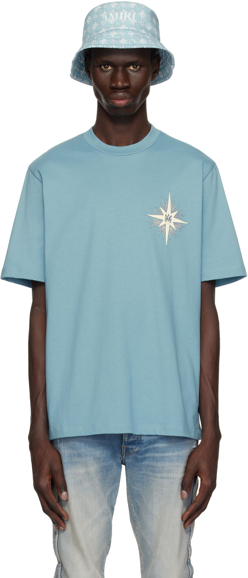 T-paita AMIRI Amiri Starburst T-Shirt Sininen | AMJYTE1171