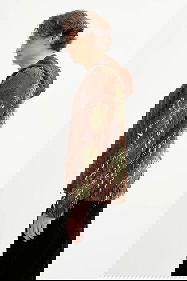 Villapaita Andersson Bell Andersson Bell Argyle Fisherman Hooded Zip-Up Cardigan Ruskea | atb1347u, 1