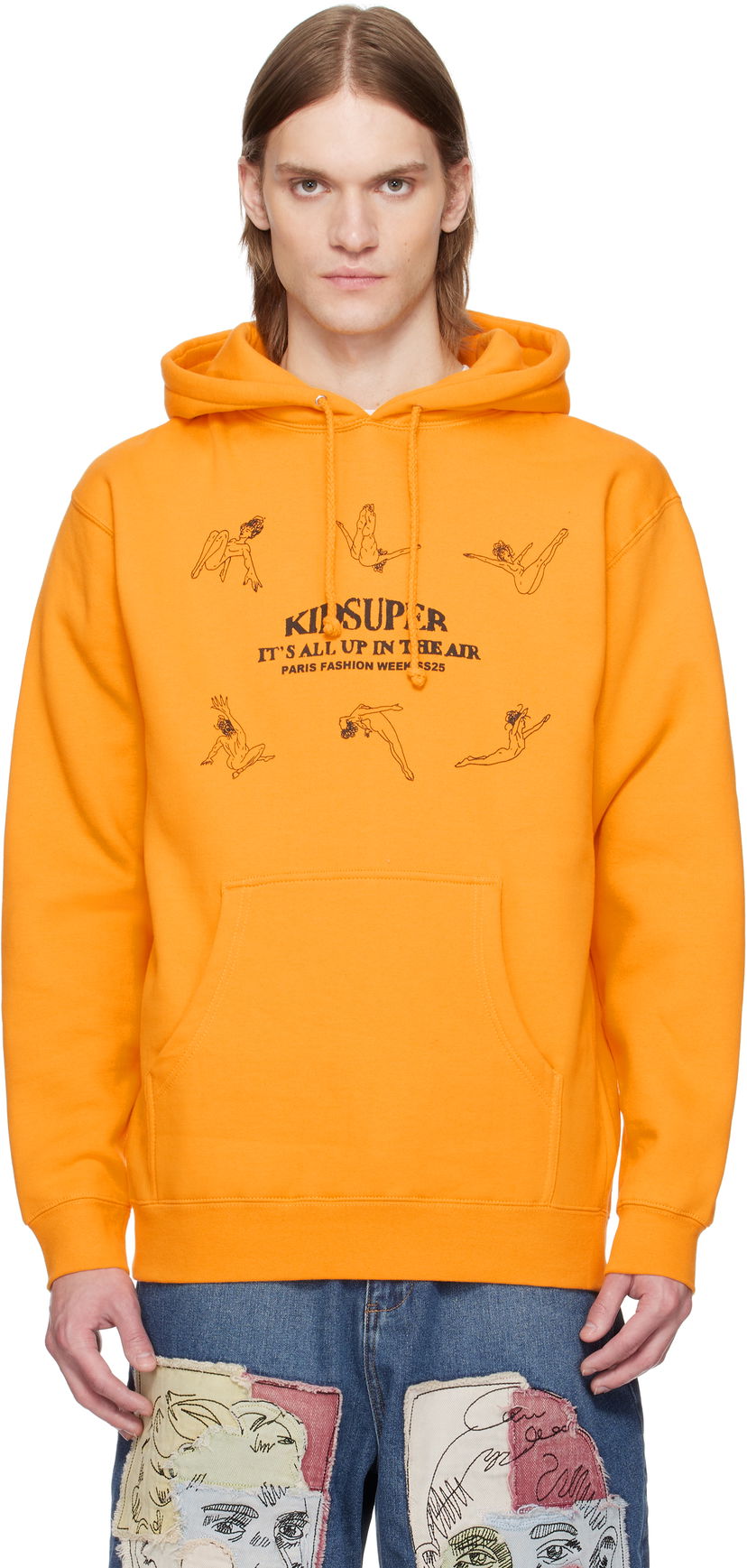 Huppari KidSuper KidSuper 'It's All Up In Air' Acrobats Hoodie Oranssi | SS25-HD-05