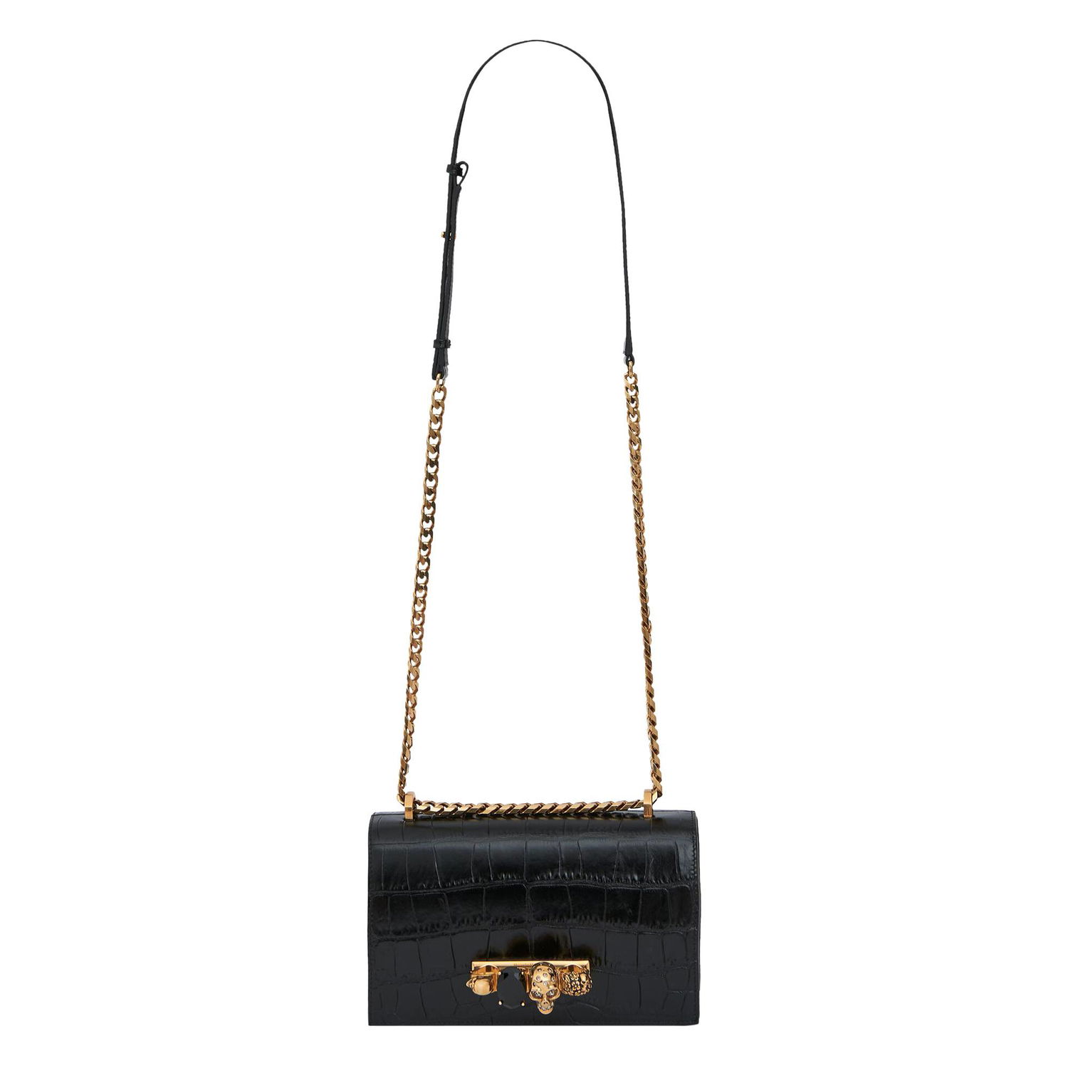 Käsilaukku Alexander McQueen Alexander McQueen Jewelled Satchel Musta | 5541281HB0T1001, 1
