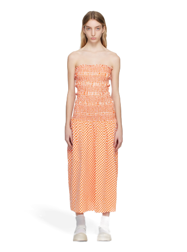 Mekko KENZO Paris Check Midi Dress Oranssi | FD52RO1079LN