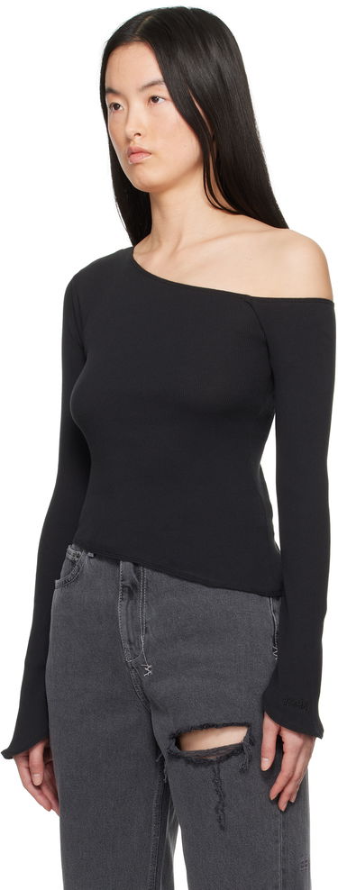 Villapaita Ksubi Ksubi Blessings One Shoulder Ribbed Top Musta | WSP25FT011, 3