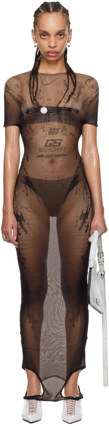 Mekko Jean Paul Gaultier Shayne Oliver Edition Maxi Dress Musta | 24/27-F-RO183-T550-6700