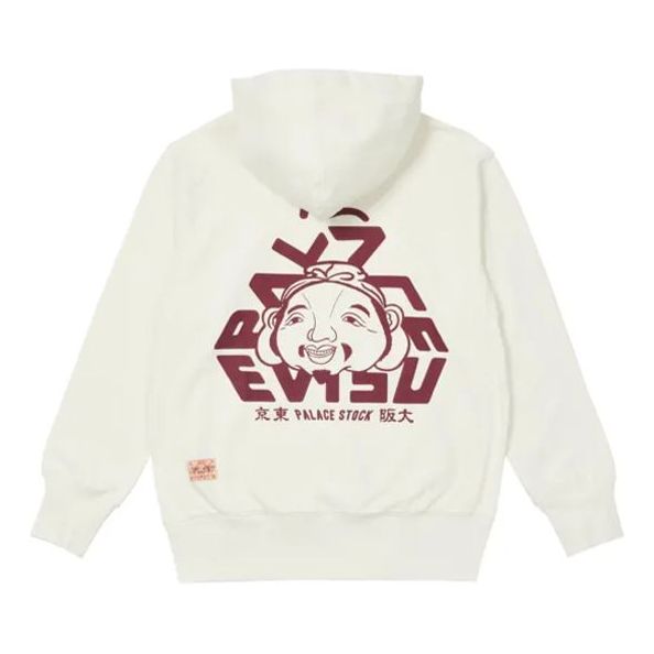 Huppari Palace Palace X Evisu Tri-Godhead Hoodie Valkoinen | P21EVHD002
