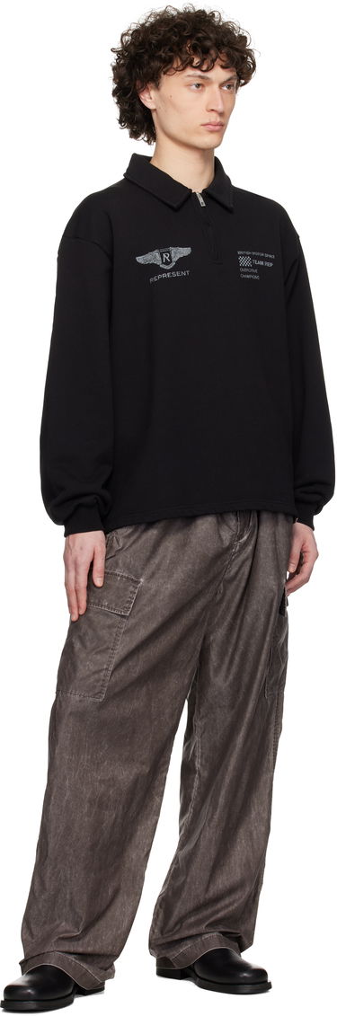 Villapaita Represent Clo Represent 'Team Rep' Quarter-Zip Sweatshirt Musta | MLM41054, 3