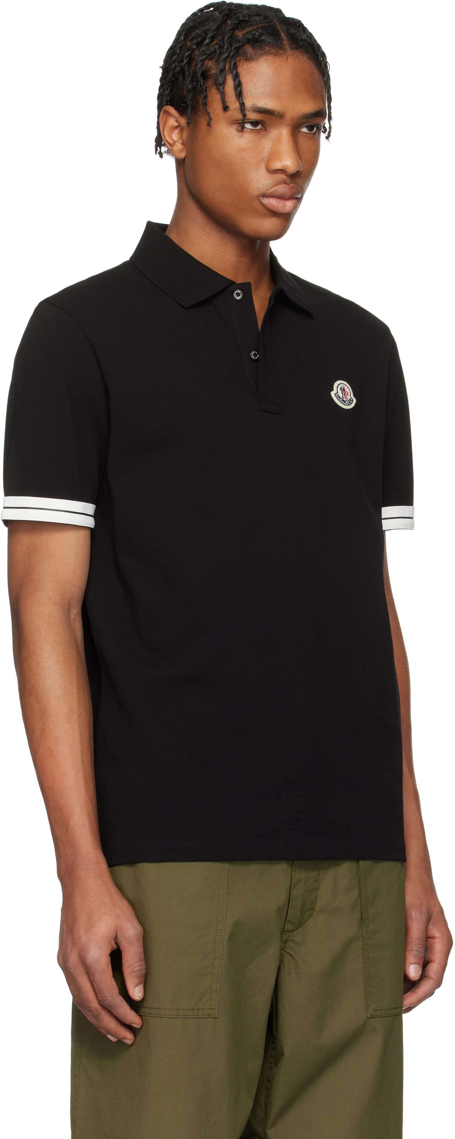 Poolopaita Moncler Moncler Archivio Short Sleeve Polo Musta | K10918A0002789ALK, 1