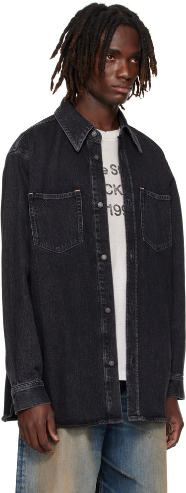 Paita Acne Studios Button-Up Denim Shirt Musta | CB0082-, 1
