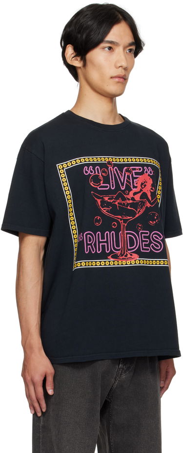 T-paita Rhude Rhude 'Live Rhudes' Graphic T-Shirt Musta | RHPF25TT04012, 1