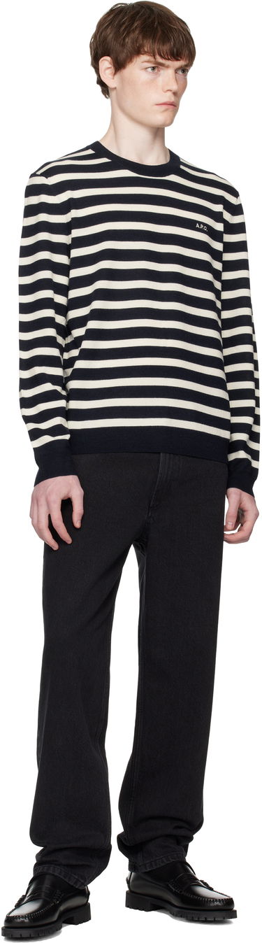 Villapaita A.P.C. A.P.C. Matthias Striped Sweater Tummansininen | WVBEC-H23431, 3