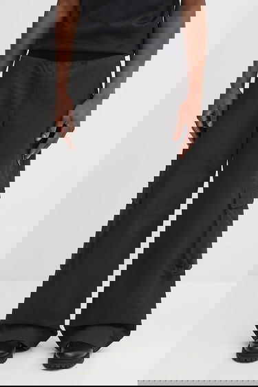Cargo housut HELIOT EMIL Heliot Emil PREAW25 Wide Leg Cargo Pants Musta | PREAW25.M.10.207.BLK01, 0