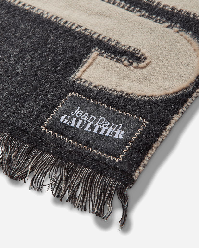 Huivi Jean Paul Gaultier Jean Paul Gaultier Oversized Logo Scarf Musta | 2503UAC016W026 0300